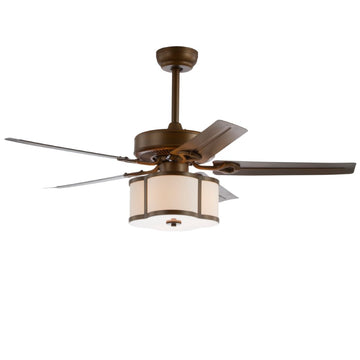 Edith 52" Metal/Wood LED Ceiling Fan With Remote - JONATHAN Y